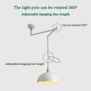 Axyaa Adjustable Swing Arm Pendant Light Chandelier for Dining Room