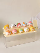 Axyaa Acrylic Dolls Display Box for Small Action Figures and LEGO Storage