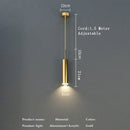 Axyaa Nordic Gold LED Pendant Chandeliers for Bedroom Living Room Dining Room