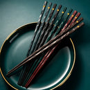 Axyaa Reusable Korean Chopsticks Set - Non Slip, Washable, Food Grade