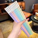 Axyaa Panda Meal Chopsticks Set - Multicolored Alloy Sushi Chopstick Pairings