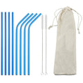Axyaa Stainless Steel Reusable Drinking Straw Set - Eco-Friendly Bar Accessory