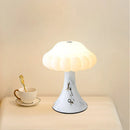 Axya Mushroom Table Lamp with Acrylic Lampshade and Metal Base