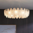 Axya Feather Glass Gold Pendant Light for Home Decor and Lighting