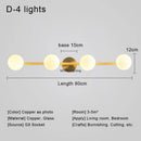 Nordic Copper LED Mirror Wall Light for Home Decor, Axyaa Glass Fixture