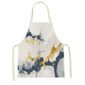 Axyaa White Gold Mountain View Kitchen Apron for Home Cooking and Baking