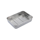 Axyaa Stainless Steel Baking Pan Set with Cooling Rack - Oven Safe Bakeware