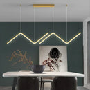 Axyaa Geometric Art LED Chandelier Modern Minimalist Line Pendant Lamp
