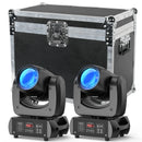 Axyaa 100W Beam Gobo Moving Head Light Flight Case Set for (2) – Somspot Brand