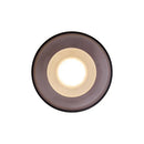 Axyaa Loft LED Wall Lamp Clear Gray Glass Parlor Sconce Black Metal