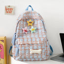 Axyaa Corduroy College Backpack: Trendy Fashion Shoulder Bag for Women, Teens