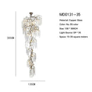 Axyaa Crystal Branch Hanging Chandelier for High Ceilings Staircase Loft/Branch Chandelier