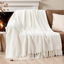 Axyaa Knitted Throw Blanket for Couch - Soft & Thick Decorative Sofa Blanket