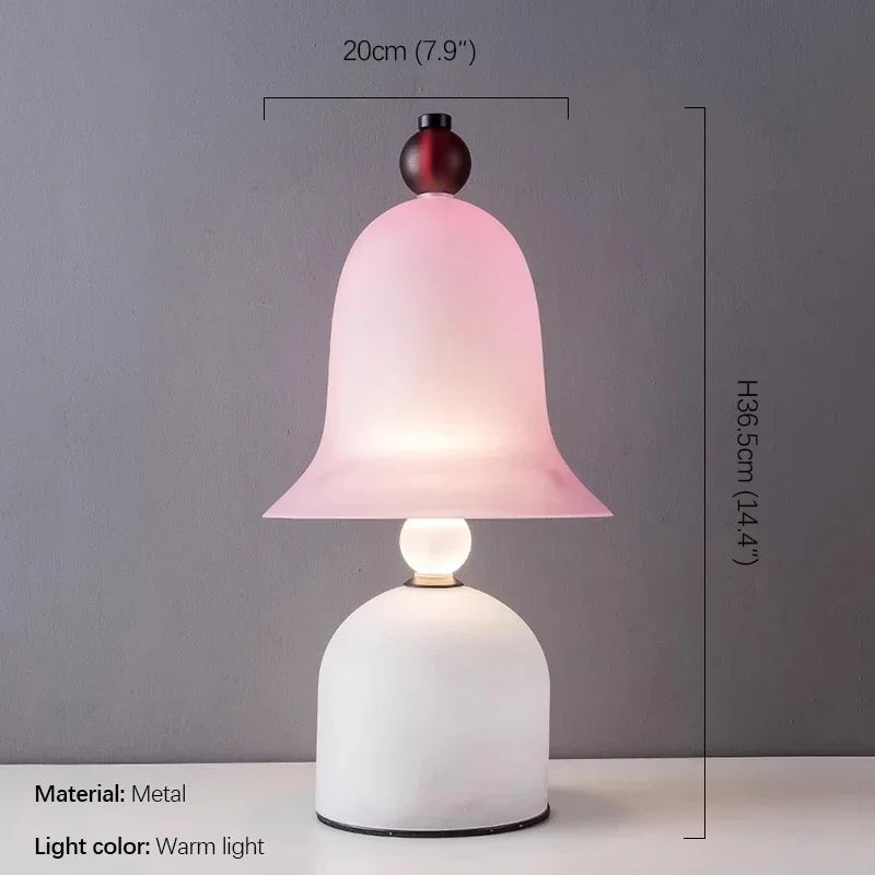 Axyaa Nordic Pink Table Lamp Modern Minimalist Art Lighting for Living Bedroom Children's Room
