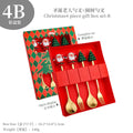 Axyaa Cartoon Santa Stainless Steel Spoon and Fork Set