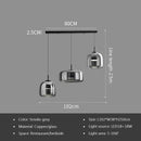 Axyaa Glass Pendant Light: Modern Luxury Nordic LED Hanging Lamp for Bedroom