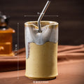 Axyaa Retro Ceramic Coffee Cup Straight Tube Shape Creative Coarse Ceramic Cup