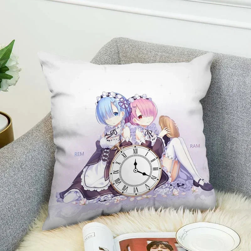 Axyaa 45x45 Cushions Covers for Bed Pillows, Sofa Anime Body Home Decor