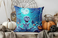 Axyaa Halloween Skeleton Pumpkin Moon Pillow Cover for Sofa Bedroom Car