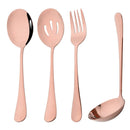 Axyaa Mirror Gold Stainless Steel Flatware Set - 4Pcs Dinnerware Cutlery Kit