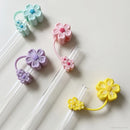 Axyaa Flower Silicone Cap for Stanley Cup Tumblers, 10mm Straw Toppers
