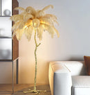 Axyaa Feather Floor Lamp Resin Art Lighting Modern Nordic Atmosphere Table Light
