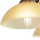 Axyaa Retro Antlers Chandelier: Resin Restaurant LED Lighting Fixture
