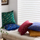 Axyaa Red Jacquard Diamond Geometry Pillow Cover for Festive Home Decor