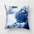 Blue Pattern Cushion Cover 45*45cm Pillowcase for Bedroom Sofa Home Decor by Axyaa
