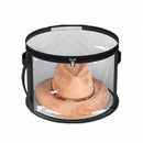 Axyaa Hat Storage Box: Fashionable Transparent Organizer for Round Travel Hats