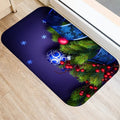 Axyaa Christmas Balls Tree Printed Door Mat Non-Slip Floor Carpet)((((