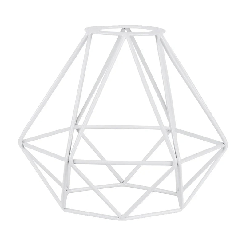 Axyaa Geometric Metal Wire Ceiling Pendant Lampshade for Retro Industrial Style