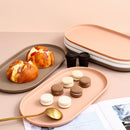 Axyaa Stackable Fruit Dessert Plates - Large Capacity Oval Food Serving Tray