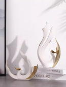 Axyaa European Ceramic Phoenix Ornament Set for High-End Home Decor