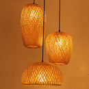Axyaa Rattan Bamboo Pendant Light for Dinning Room Chandelier and Kitchen Lighting