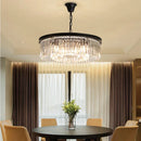 Axyaa Modern Crystal Round Ceiling Chandelier for Luxurious Living Room