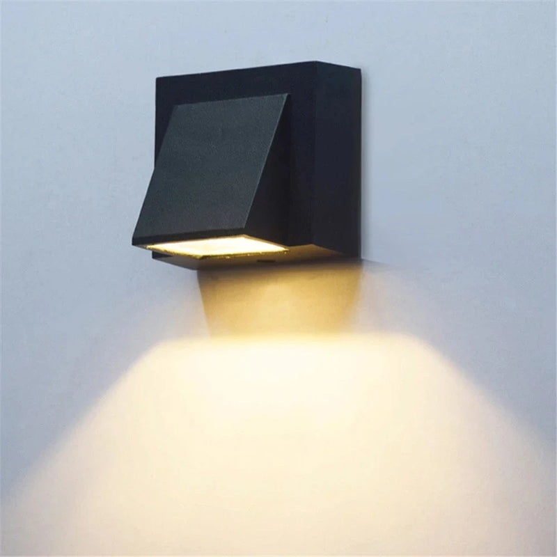 Axya Black Aluminum Wall Sconce Light for Outdoor Garden Balcony