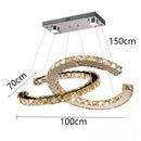 Axyaa Crystal Chandelier Pendant Light for Living Room Bedroom Ceiling Lighting