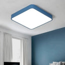 Axyaa Nordic Macaron LED Square Ceiling Light: Modern Iron Home Lamp for Living Room, Bedroom, Study