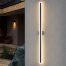 Axyaa Stainless Steel Black Sconces: Outdoor Long-strip Lighting Fixture