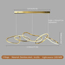 Axyaa Stainless Steel Pendant Chandelier for Modern Home Decor