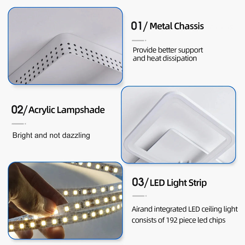 Axyaa RGB LED Ceiling Light: Colorful Dimming for Dining Room & Bedroom