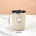 Axyaa Stainless Steel Cartoon Toothbrush Cup Set