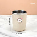 Axyaa Stainless Steel Cartoon Toothbrush Cup Set