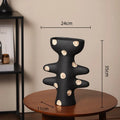 Axyaa Polka Dot Geometric Ceramic Vase Irregular Handmade Flowerpot Home Decoration