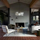 Axyaa Silk Flannel Pendant Chandelier - Wabi Sabi Living Room Ceiling Lamp