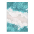 Axyaa Seaside Coconut Tree Canvas Painting: Nordic Beach Wall Art Print