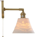 Axyaa Rotating LED Wall Sconce with Pull Chain Switch- Nordic Modern Style