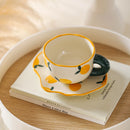 Axyaa Ceramic Coffee Cup and Saucer Set for Afternoon Tea and Desserts