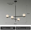 Axyaa Modern Glass Ball LED Ceiling Chandelier for Home Lighting